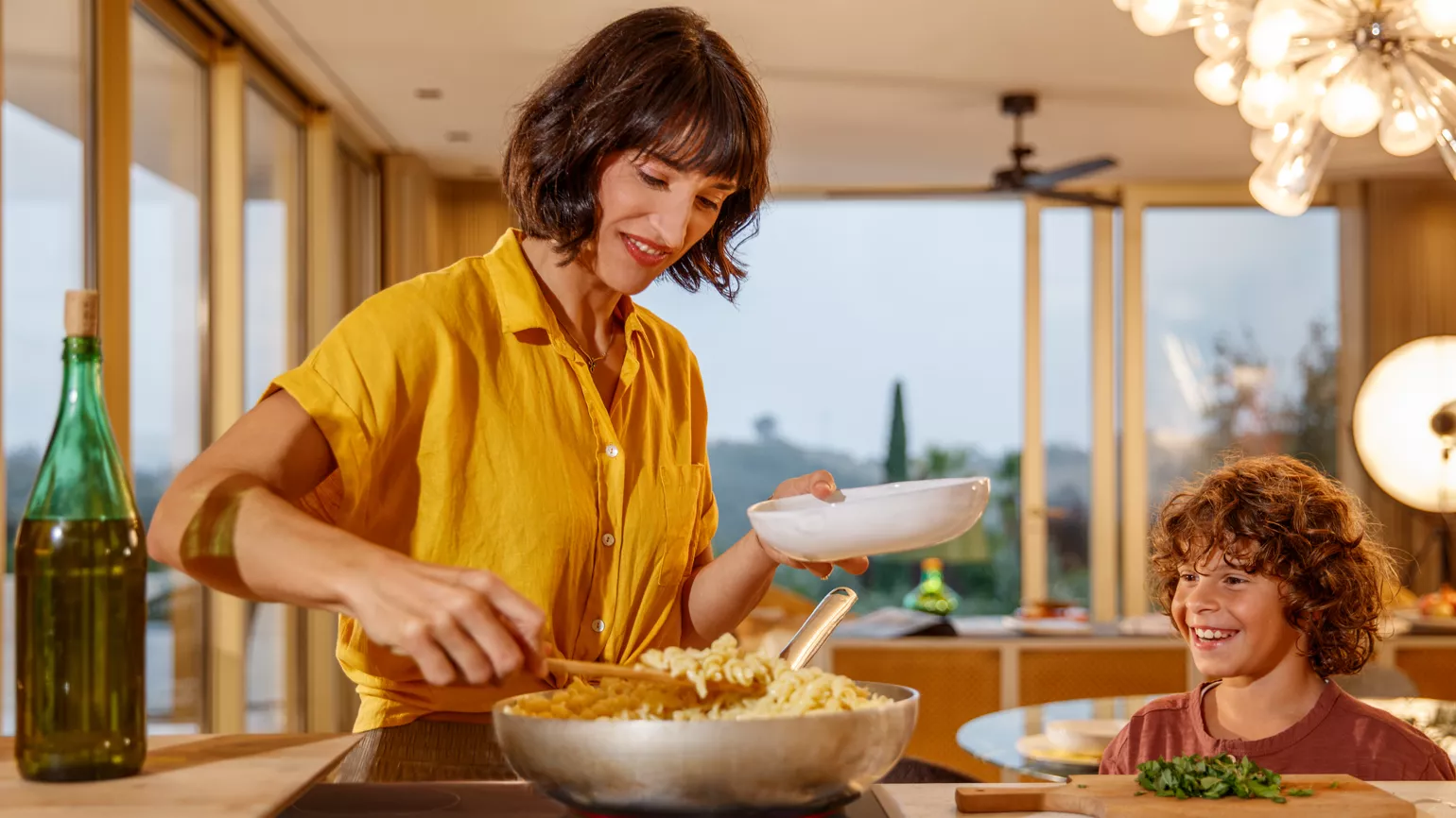 Paar kocht in Küche